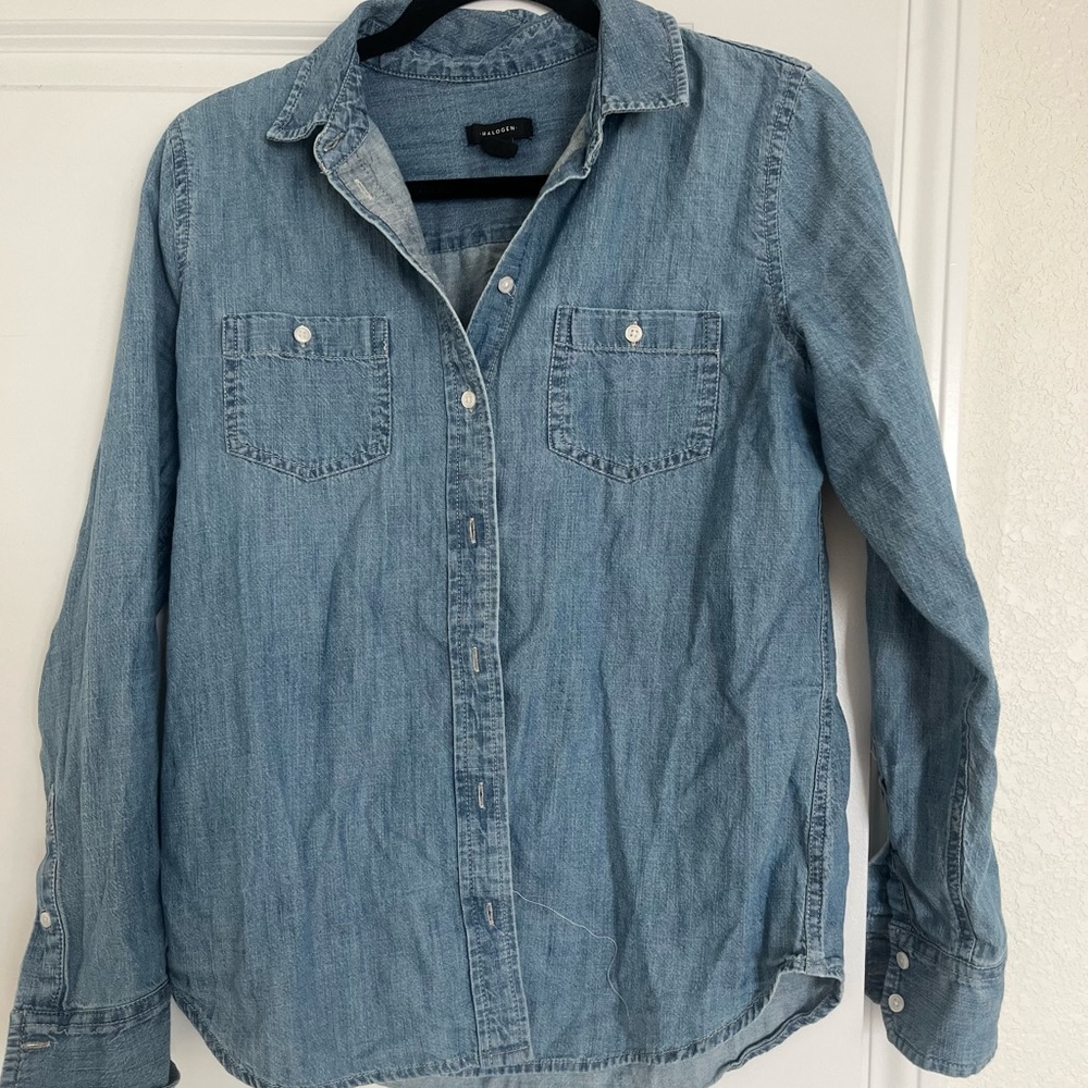 Womens chambre denim shirt